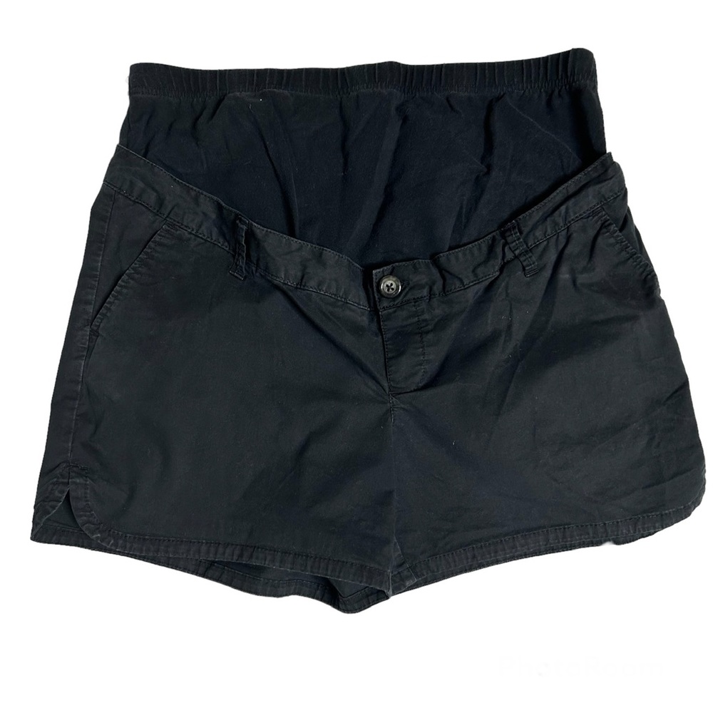 Old Navy Maternity Shorts Size Large Black Motherhood Postpartem Stretch